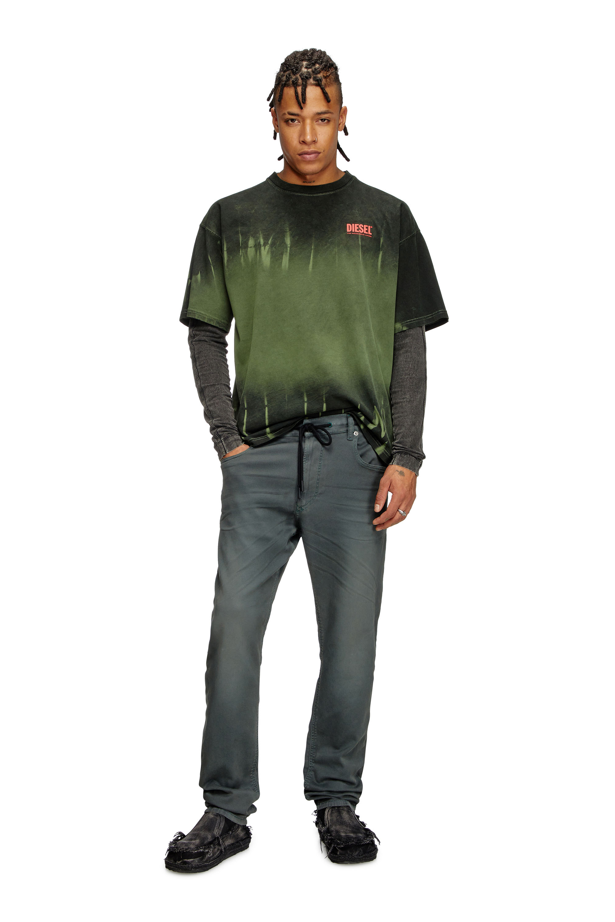 Diesel - Man's Regular 2032 D-Krooley Joggjeans® 0670M, Grey - 2